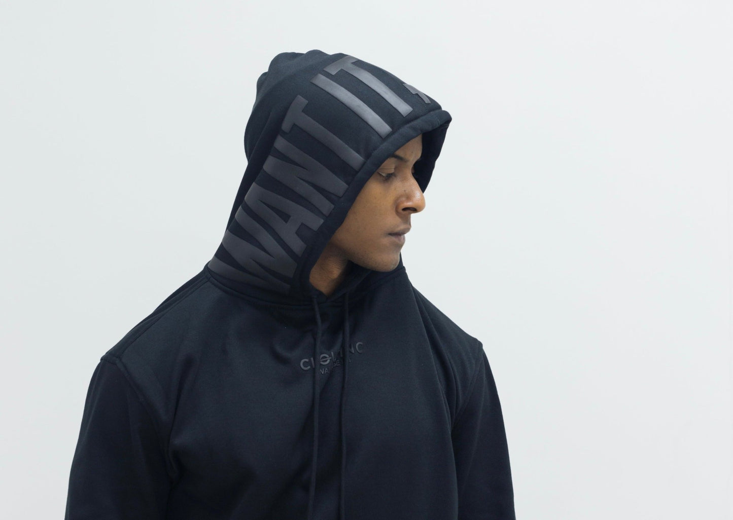 BLACK ON BLACK HOODIE - Clout.Inc
