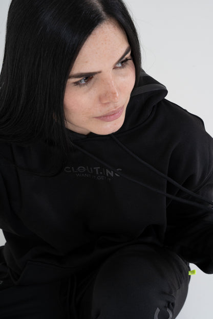 BLACK ON BLACK HOODIE