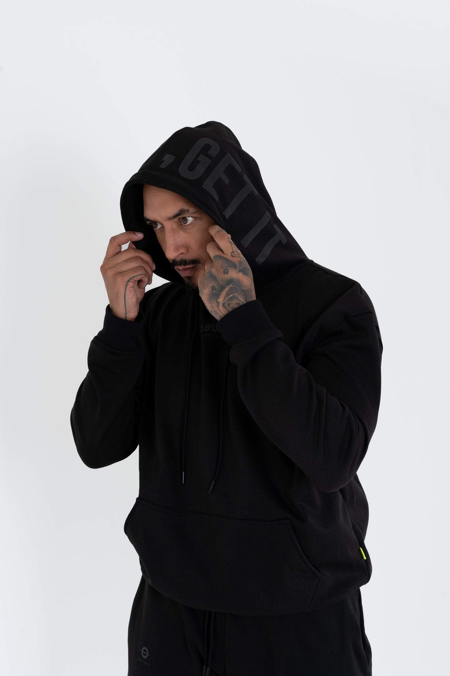 BLACK ON BLACK HOODIE