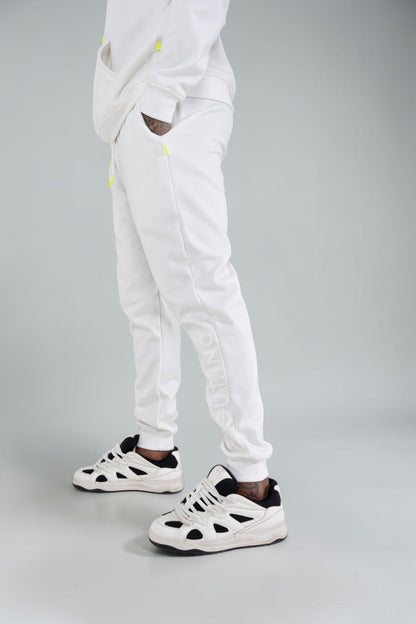Jogger White Want It Get It blanco streetwear CLOUT.INC